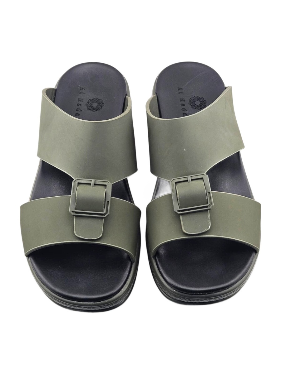Men Green Comfort Buckle Sandals