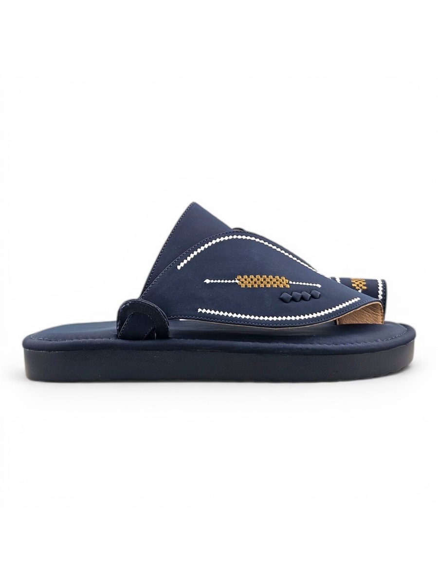 Navy Blue Men Arabic Sandals - Traditional Comfort