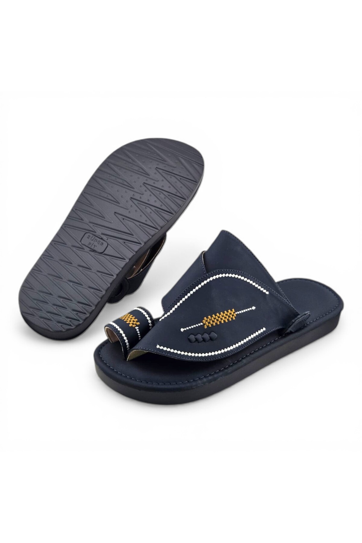 Navy Blue Men Arabic Sandals - Traditional Comfort
