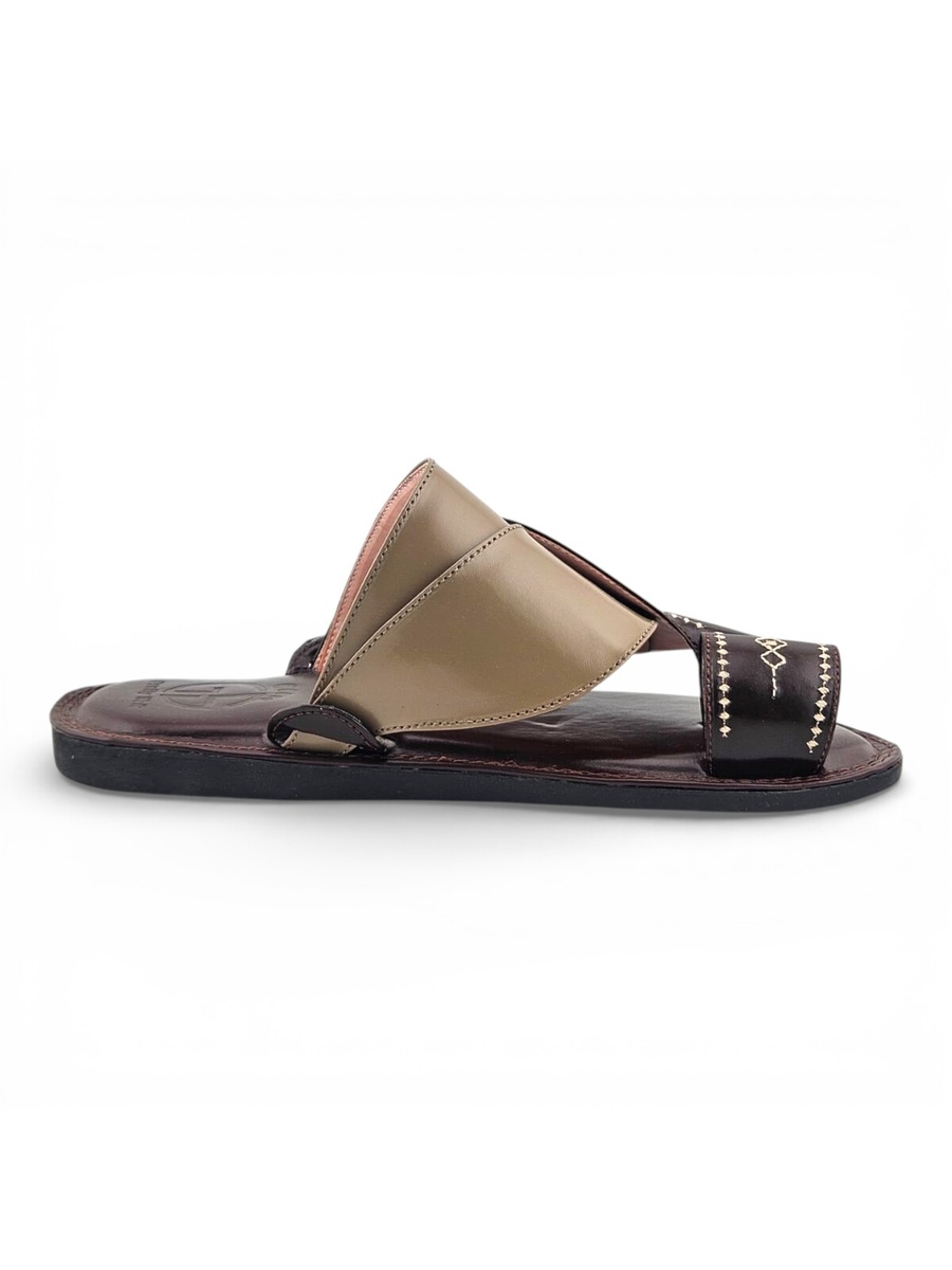Men Brown Leather Emirati Sandals Authentic Gulf Style
