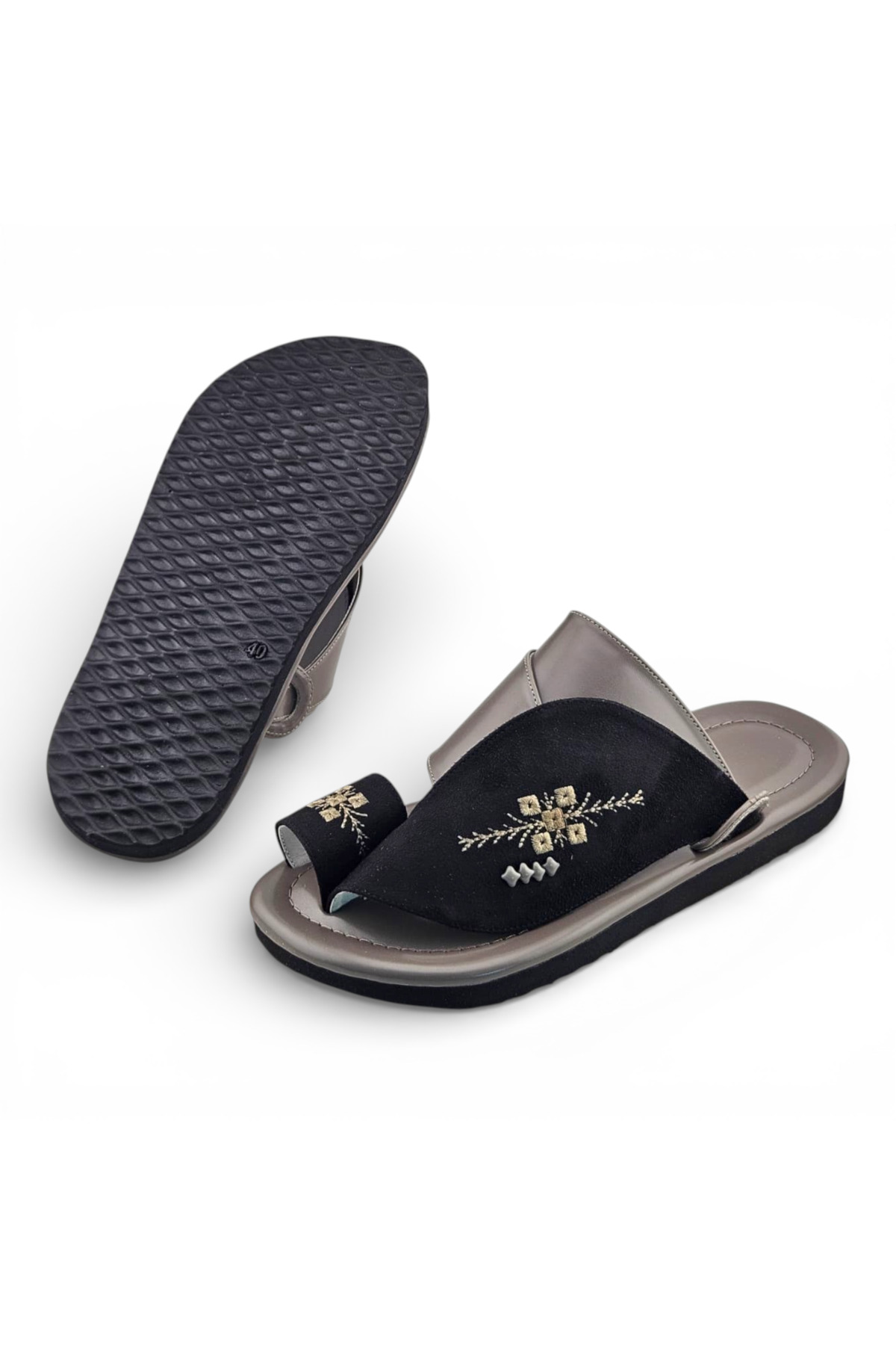 Multi-Color Embroidered Casual Sandals
