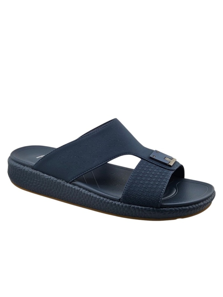 Men Dark Blue Arabic Sandals - Comfortable Slip-On Design