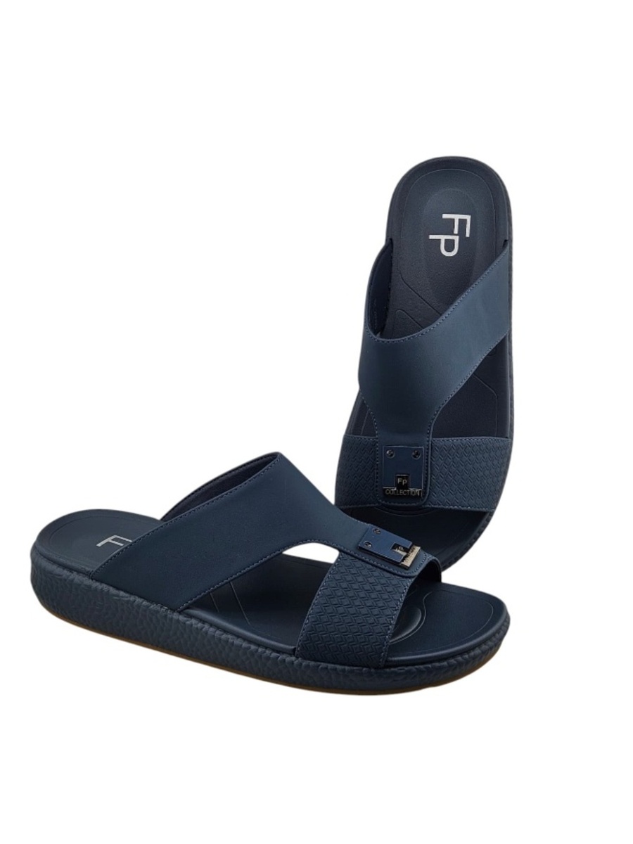 Men Dark Blue Arabic Sandals - Comfortable Slip-On Design