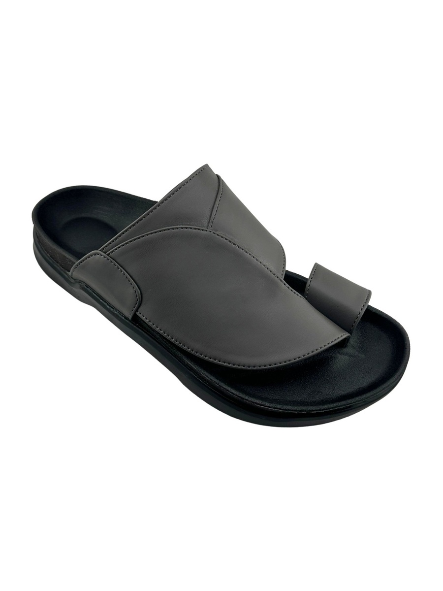 Men Grey Slip-On Thong Sandals