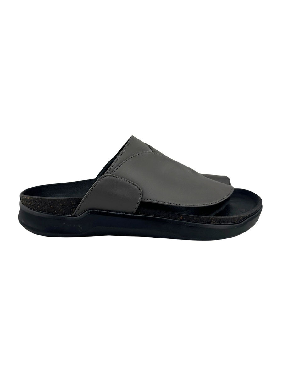 Men Grey Slip-On Thong Sandals