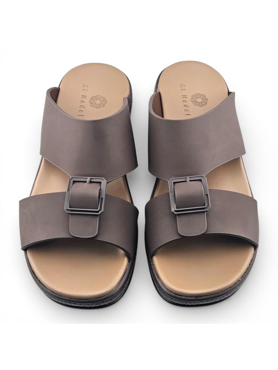 Men Coffee Brown Casual Slip-On Sandals