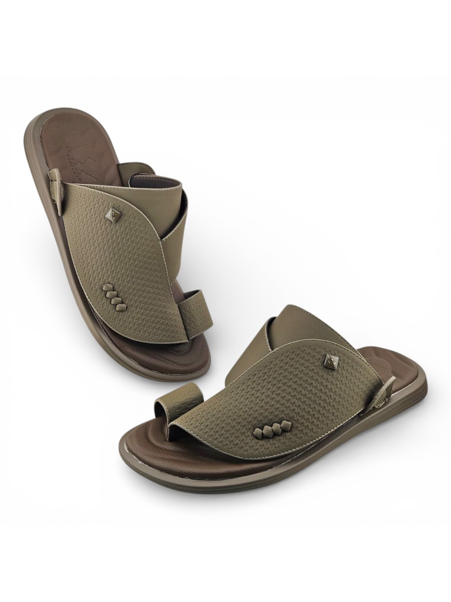 Men Olive Casual Sandals Slip-Ons