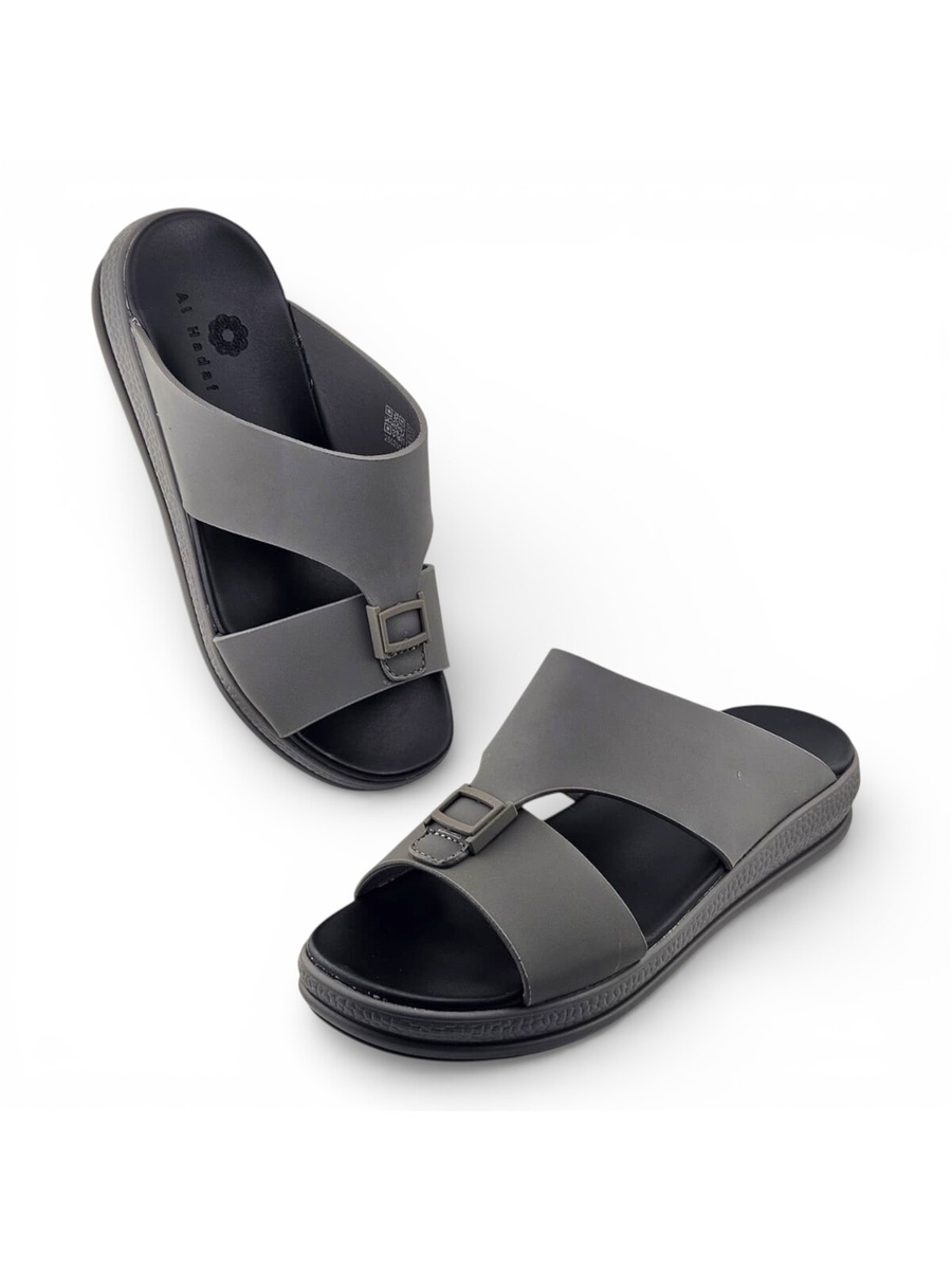 Men Grey Comfort Sandals - Everyday Slip-On