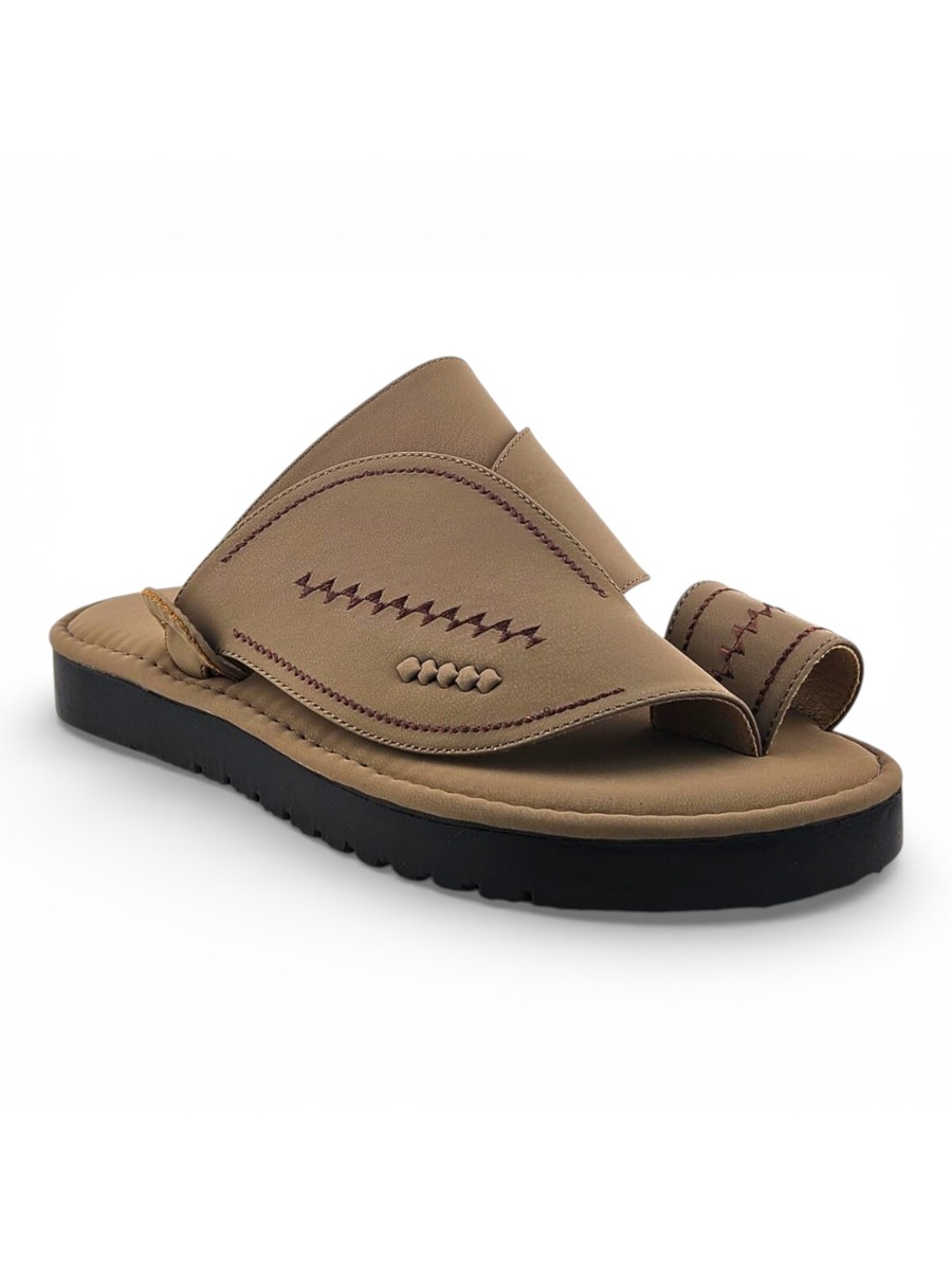 Men Beige Arabic Leather Sandals