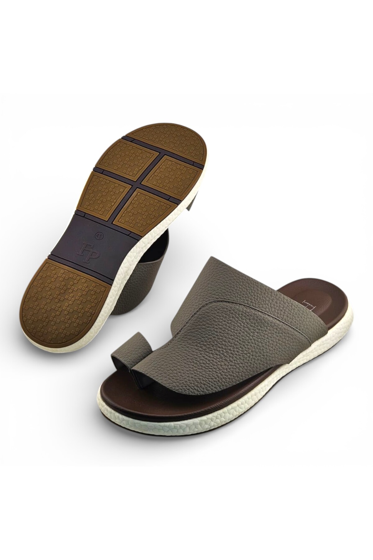 Men Olive Comfort Thong Sandals