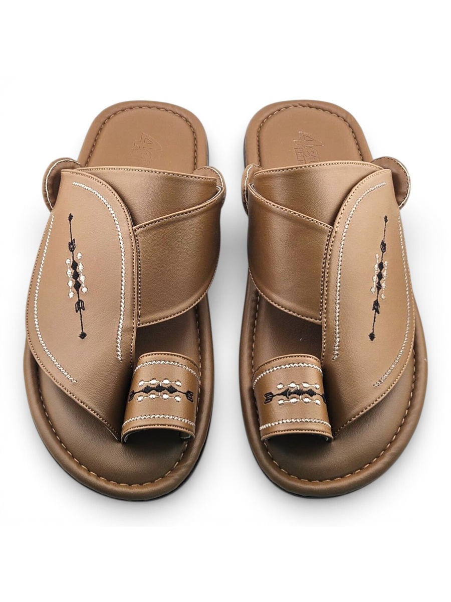 Men Grey Arabic Sandals - Premium Khaleeji Style