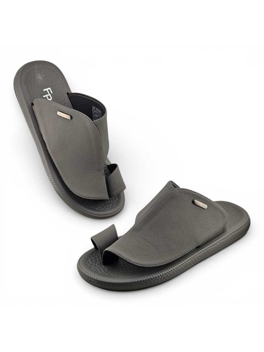 Men Grey Casual Slip-On Sandals