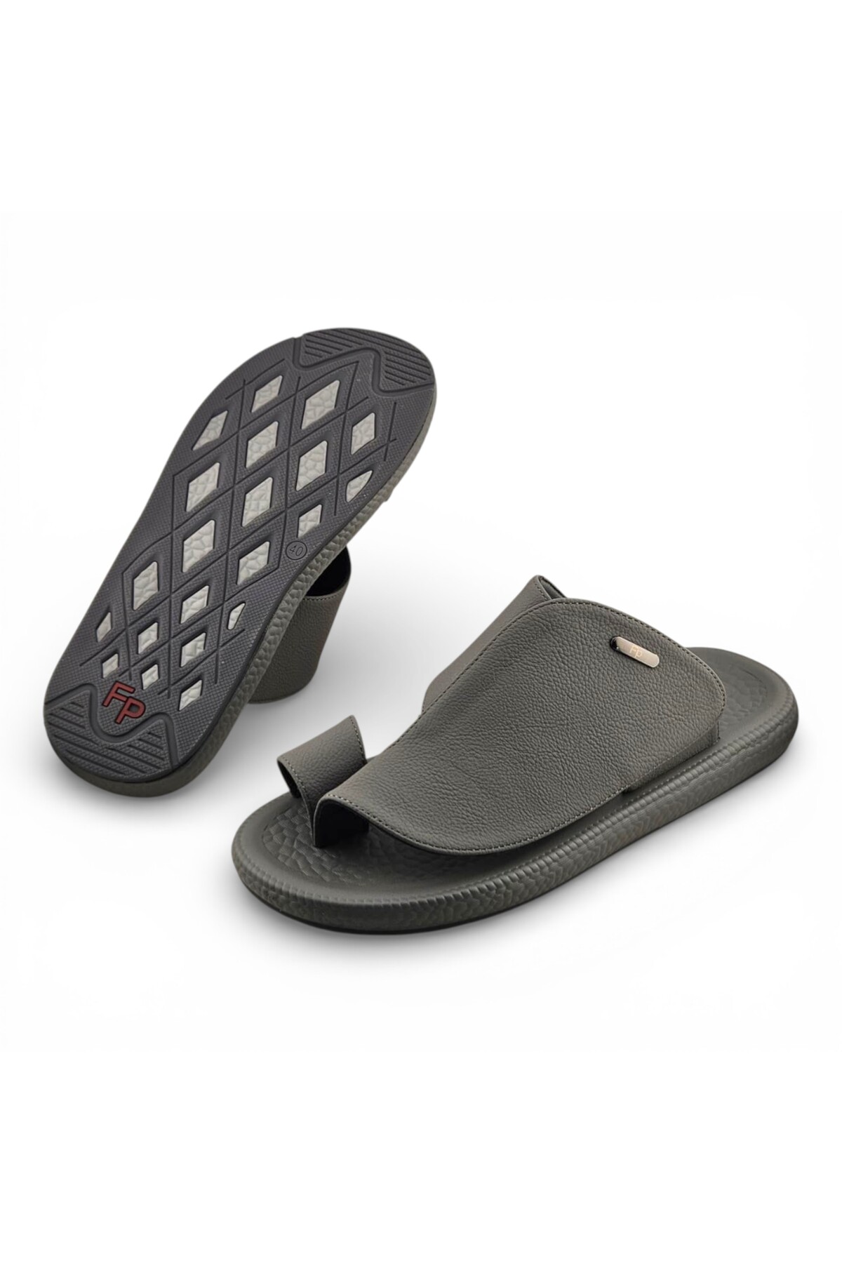 Men Grey Casual Slip-On Sandals