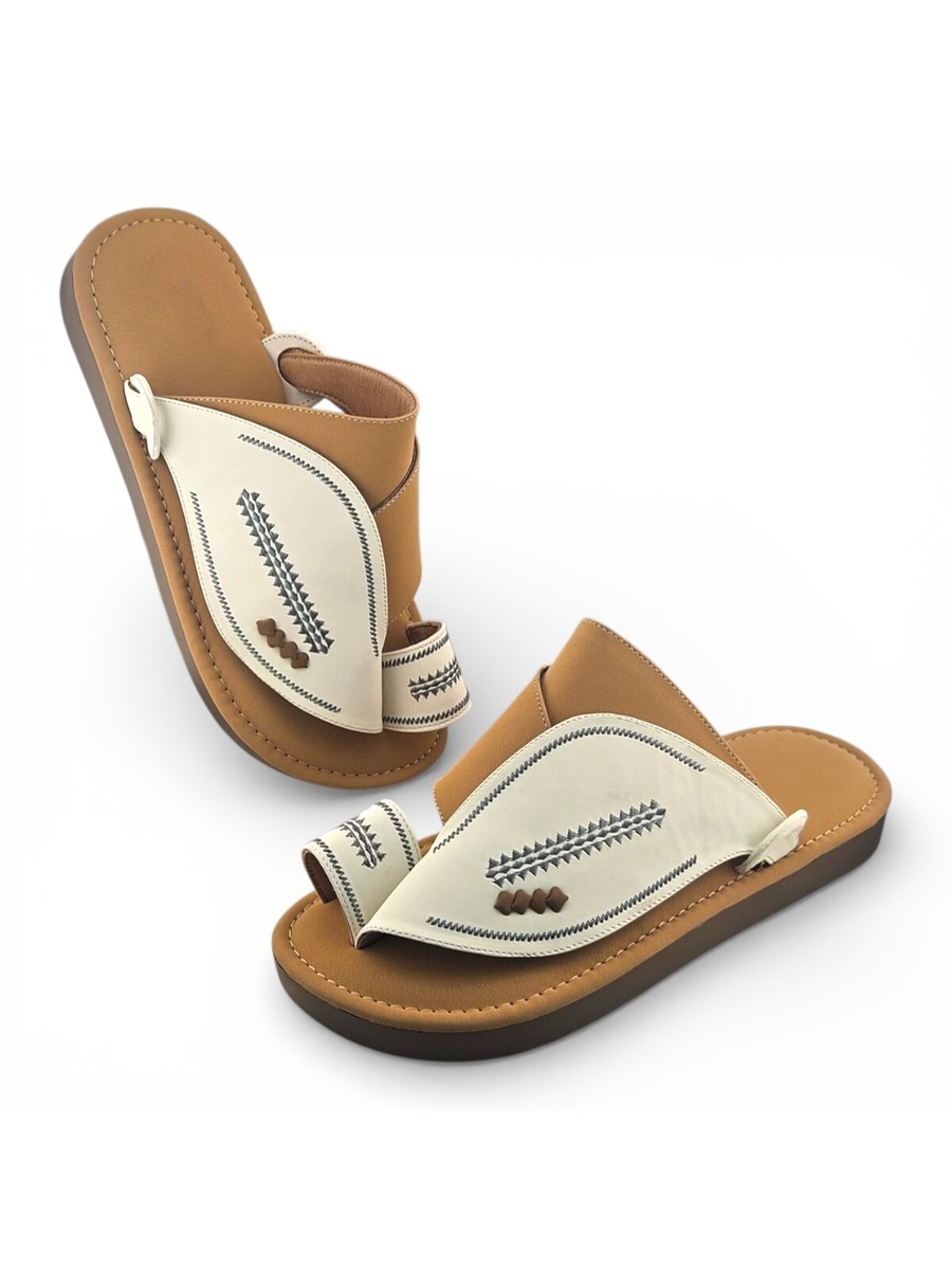 Multi-Color Embroidered Arabic Sandals