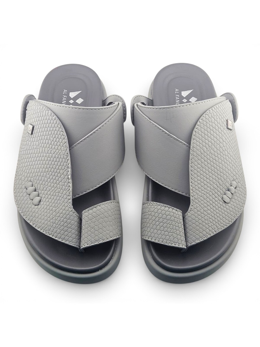 Men Black Buckle Strap Comfort Sandals