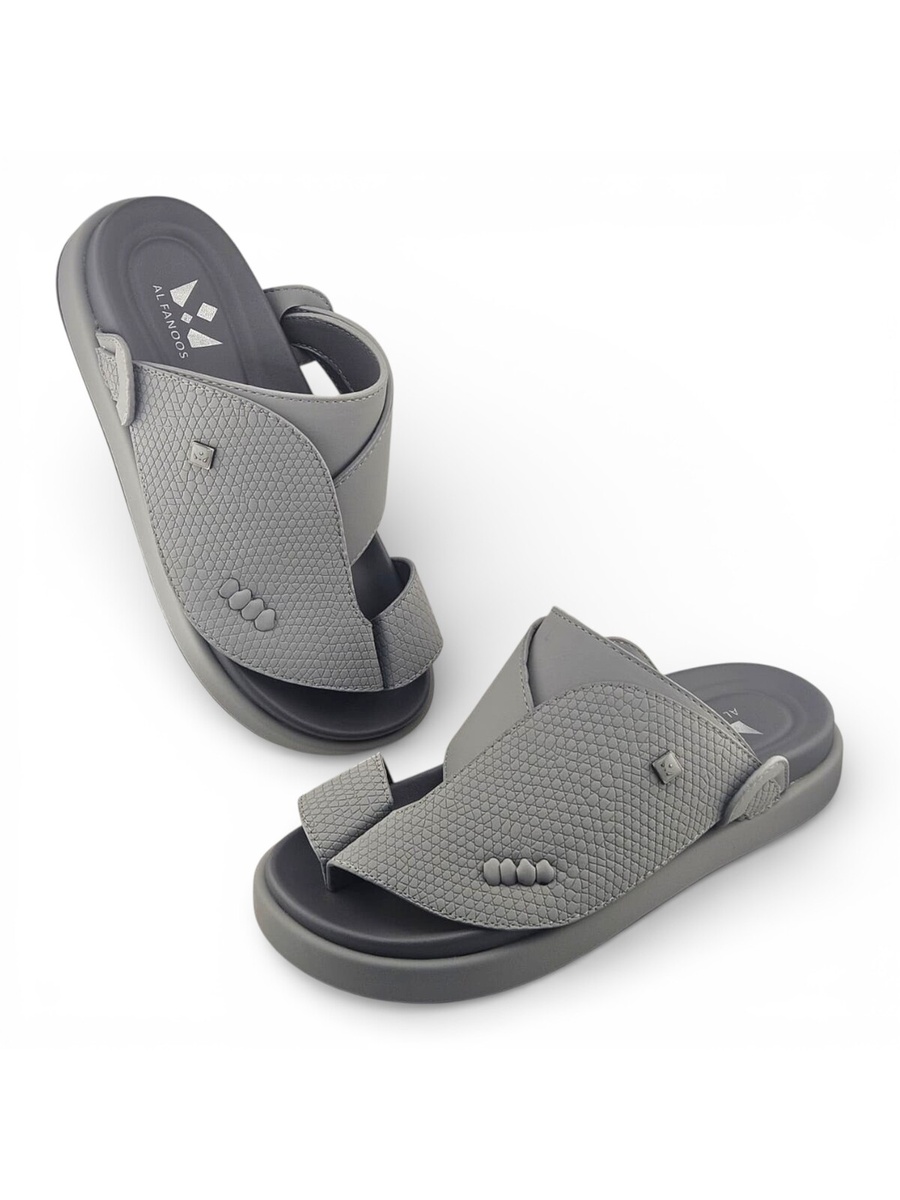 Men Black Buckle Strap Comfort Sandals