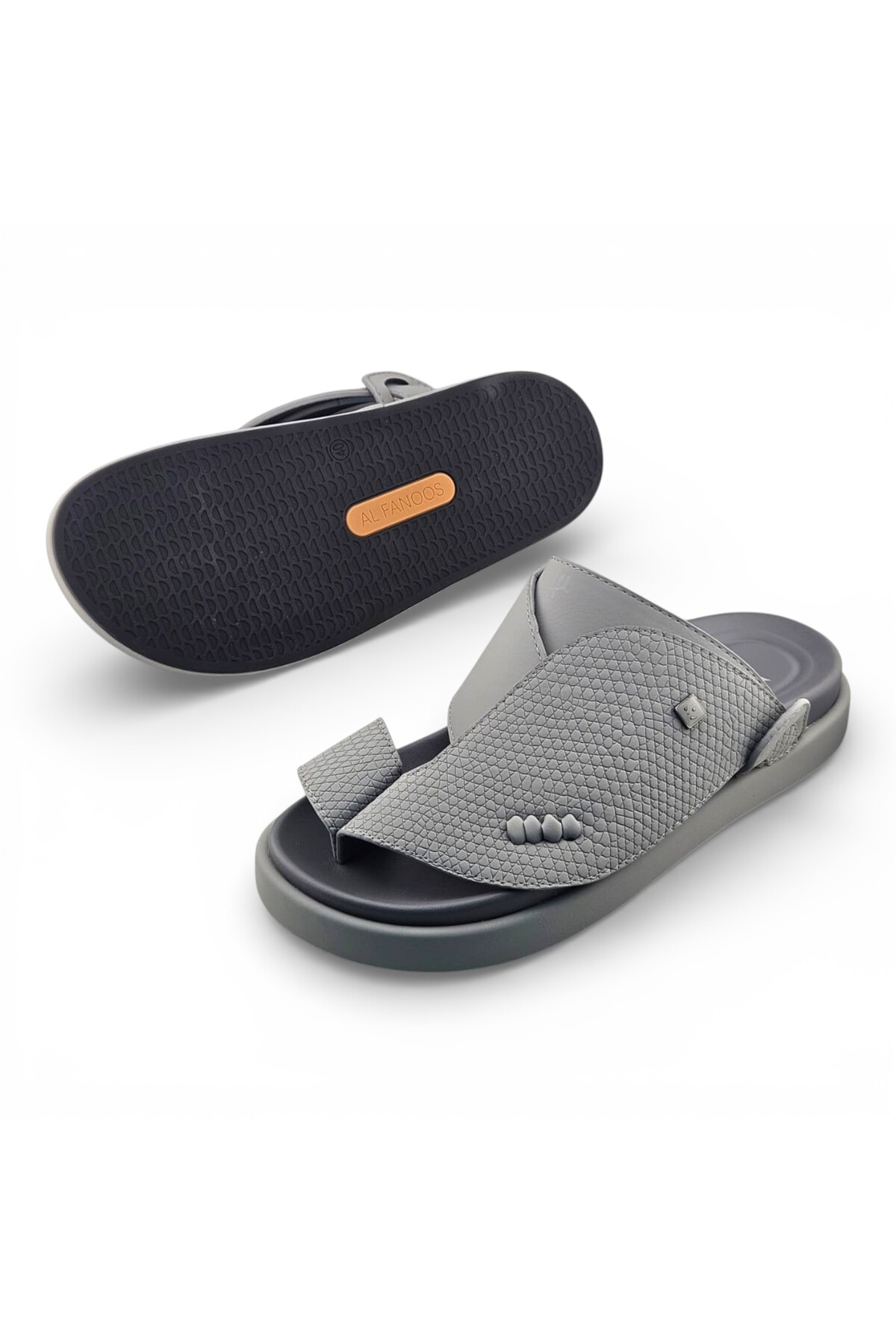 Men Black Buckle Strap Comfort Sandals