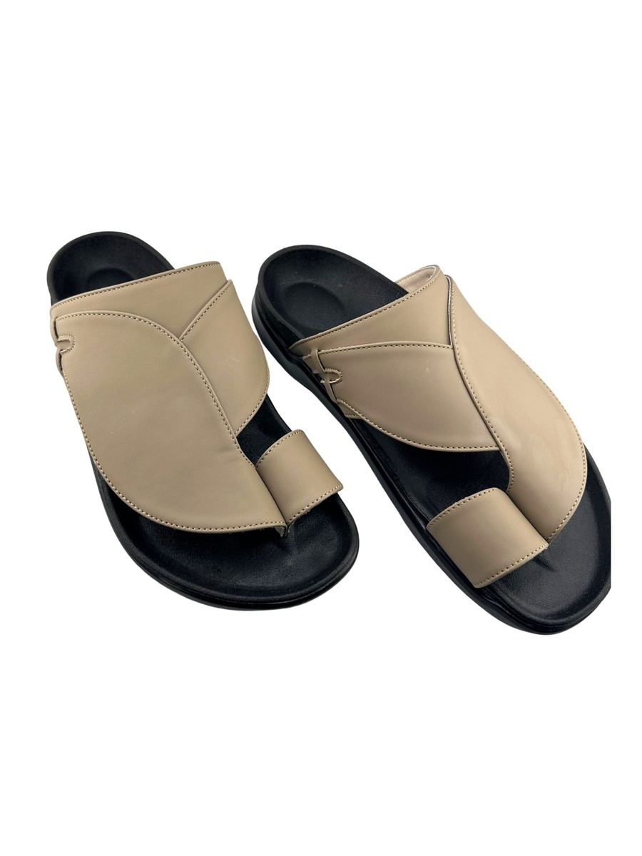 Men Sage Green Thobe Sandals - Casual and Comfortable Arabic Slippers