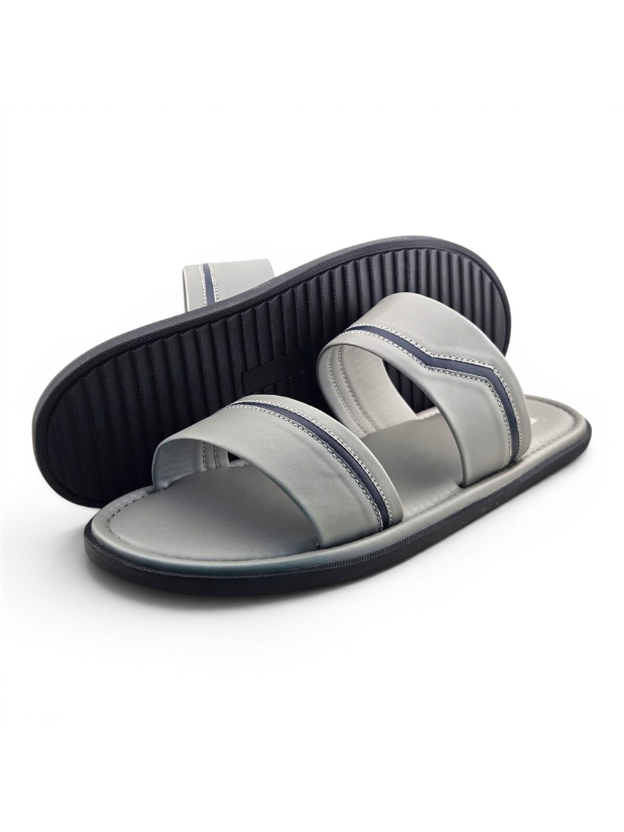 Men Grey Comfort Slide Sandals