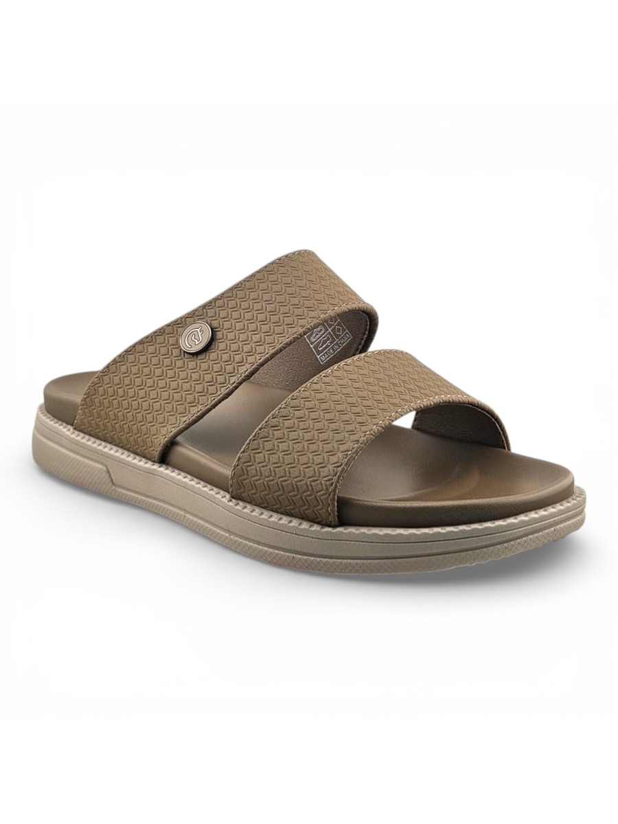 Men Khaki Comfort Slide Sandals