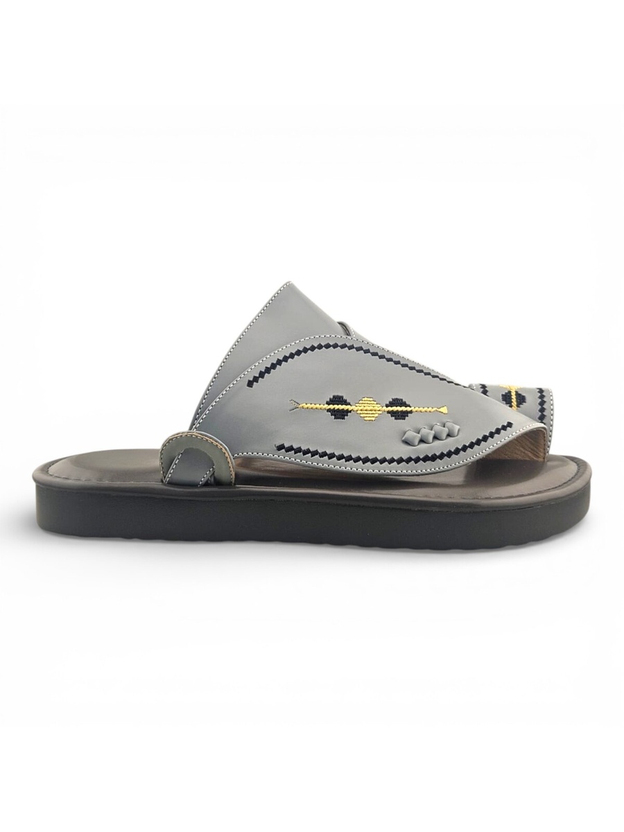 Silver Embroidered Arabic Sandals