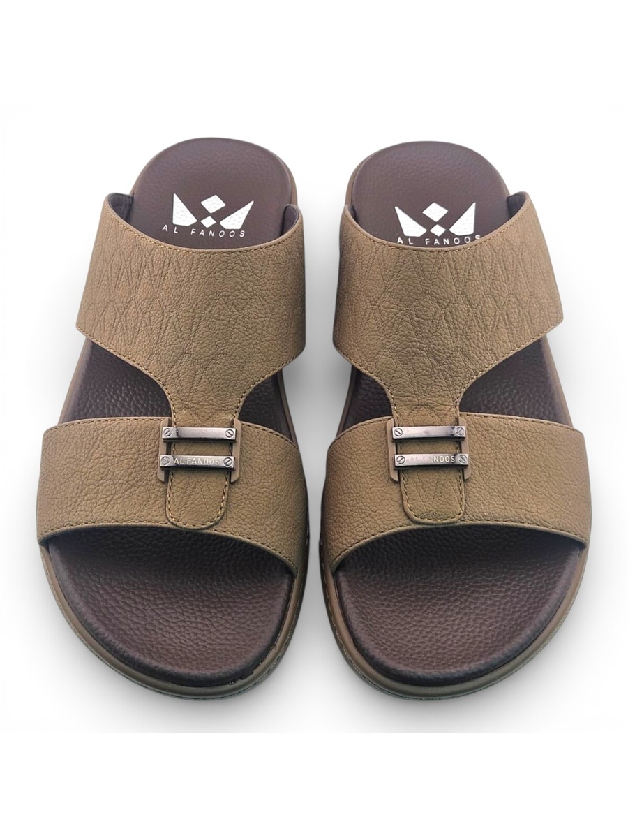 Men Khaki Comfort Slide Sandals - Casual and Stylish Footwear