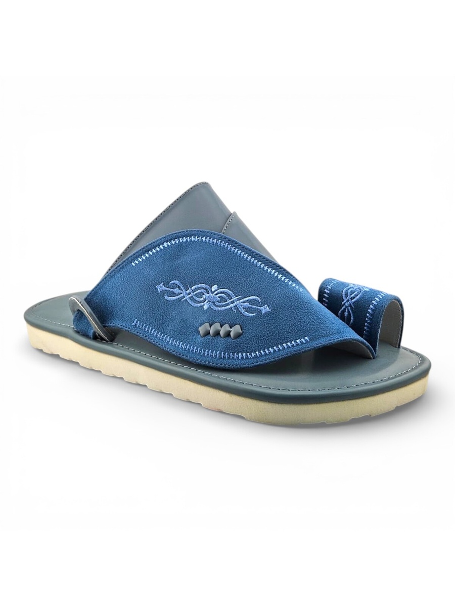 Men Emirati Thobe Sandals - Premium Blue Design