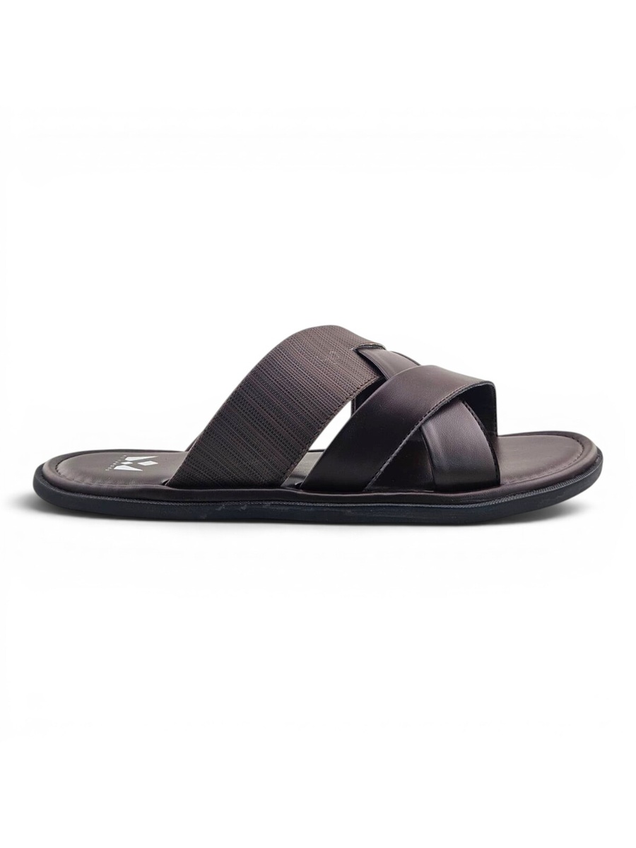 Men Brown Leather Casual Sandals