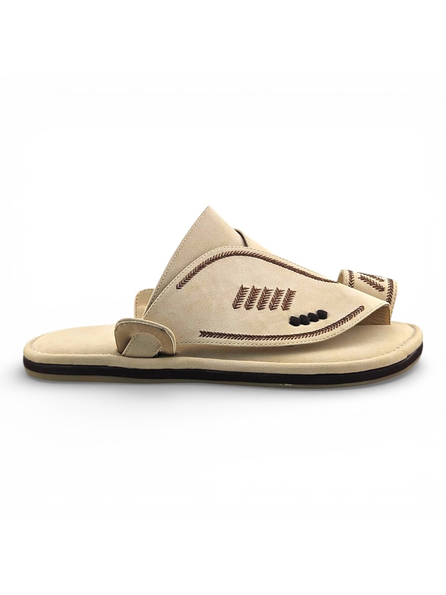 Cream Men Arabic Sandals - Traditional Comfort