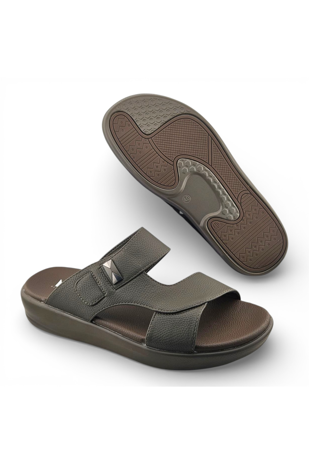 Men Olive Green Casual Comfort Sandals