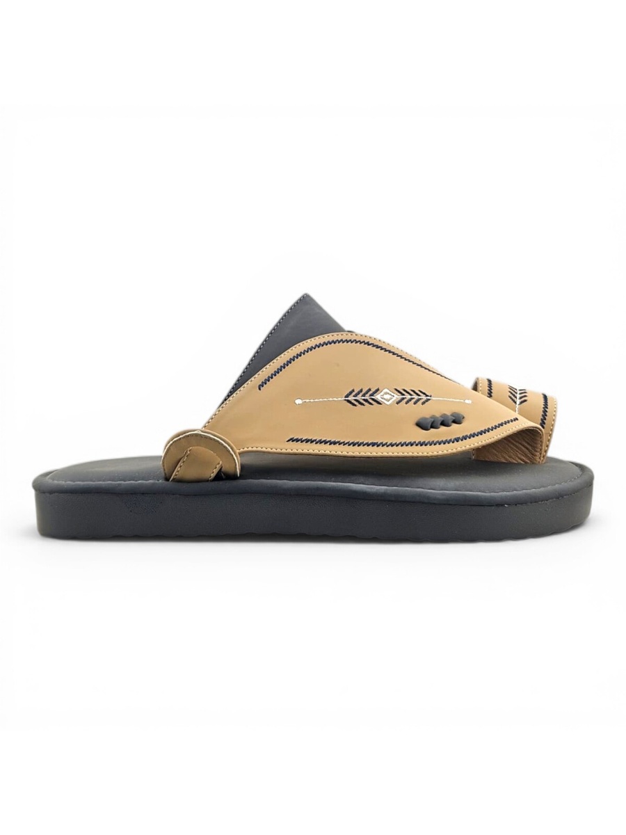 Men Beige Emirati Sandals - Classic Arabian Style