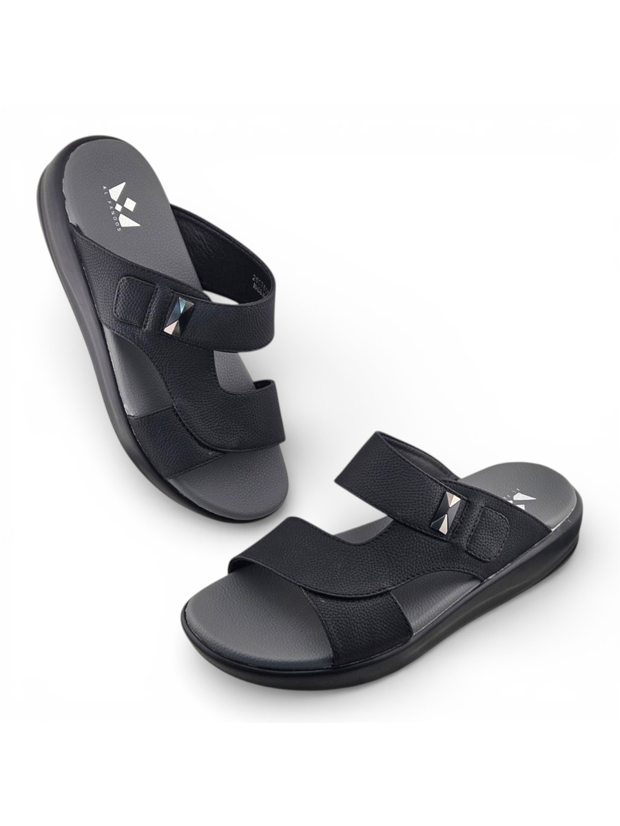 Men Black Comfort Slide Sandals