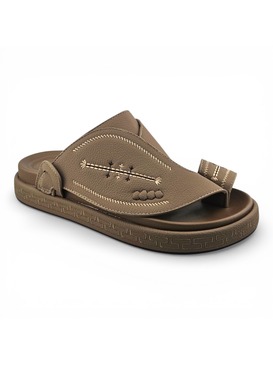 Khaki Men Traditional Thong Sandals