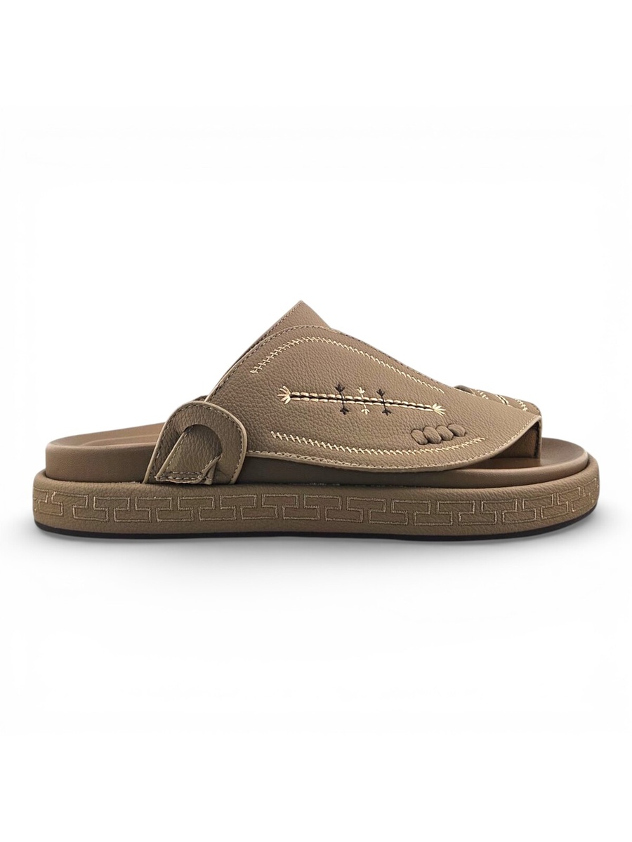 Khaki Men Traditional Thong Sandals