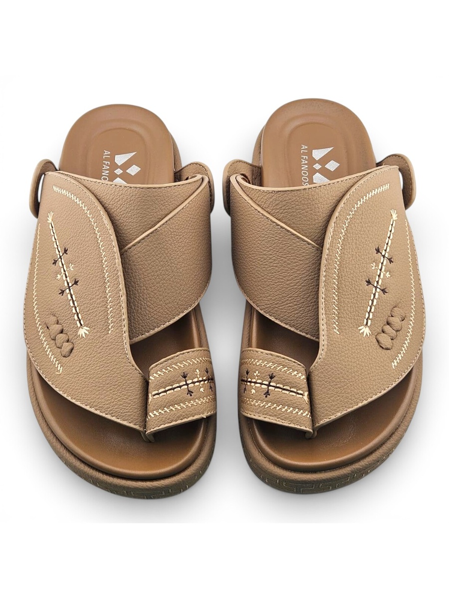 Khaki Men Traditional Thong Sandals