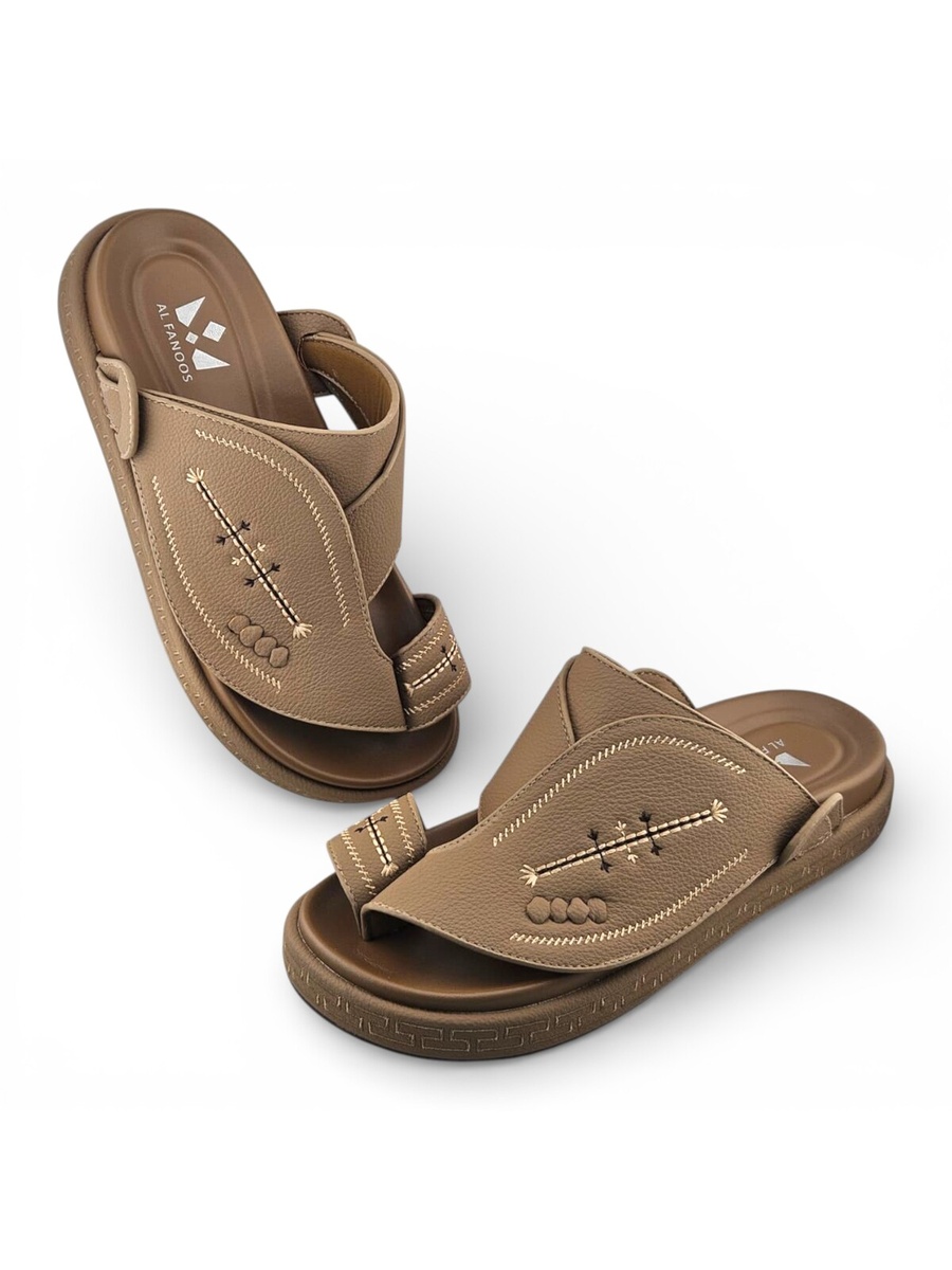 Khaki Men Traditional Thong Sandals