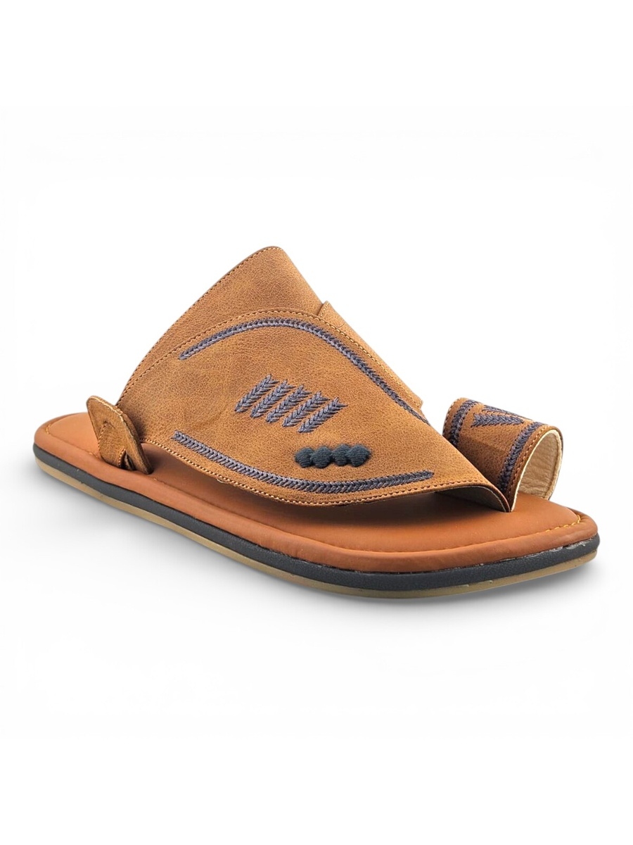 Mustard Men Arabic Sandals - Traditional and Comfortable