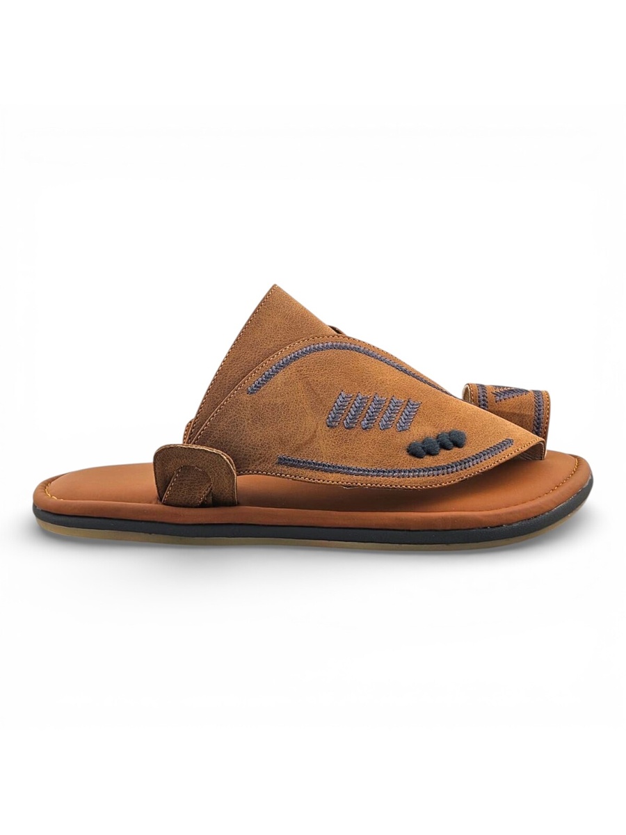 Mustard Men Arabic Sandals - Traditional and Comfortable