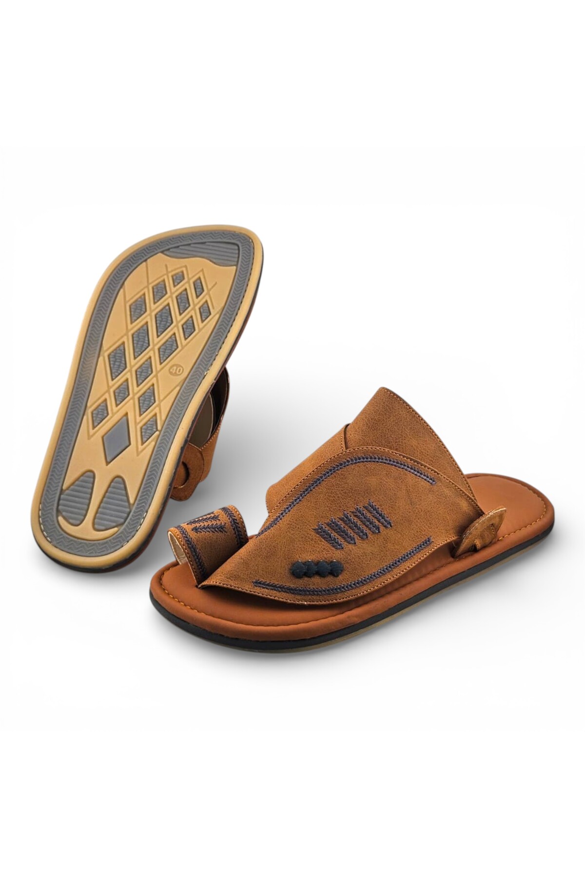 Mustard Men Arabic Sandals - Traditional and Comfortable