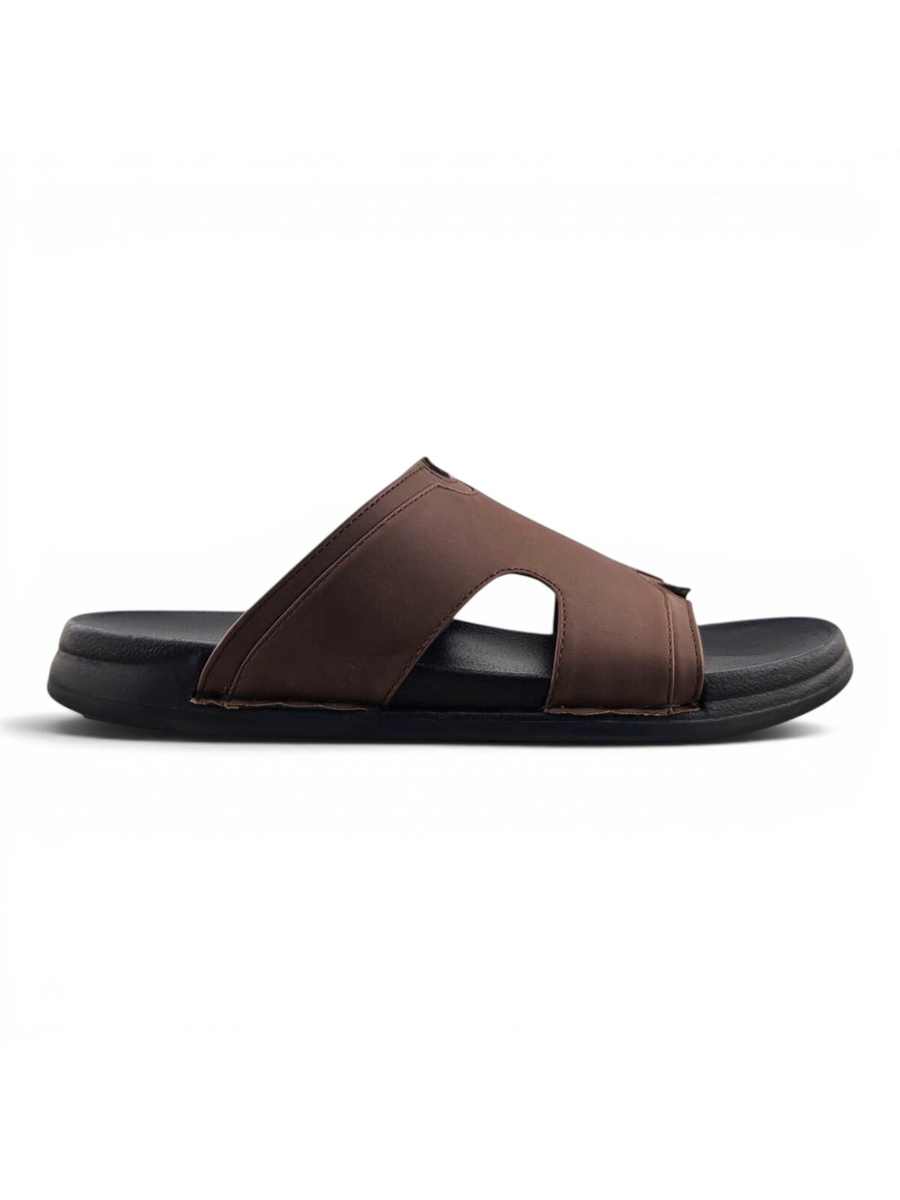 Men Brown Comfort Slide Sandals