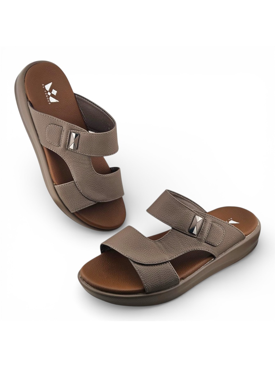 Men Khaki Comfort Slide Sandals