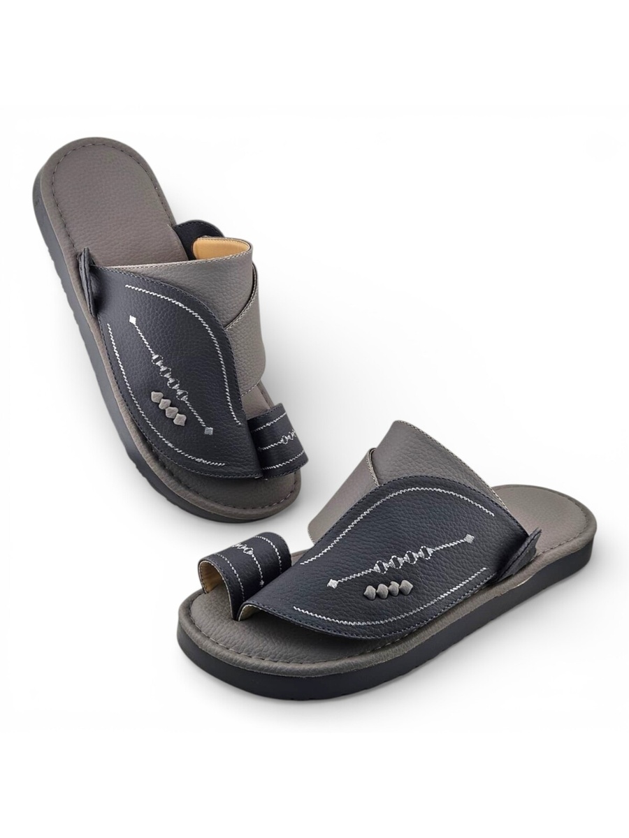 Men Grey Comfort Thong Sandals
