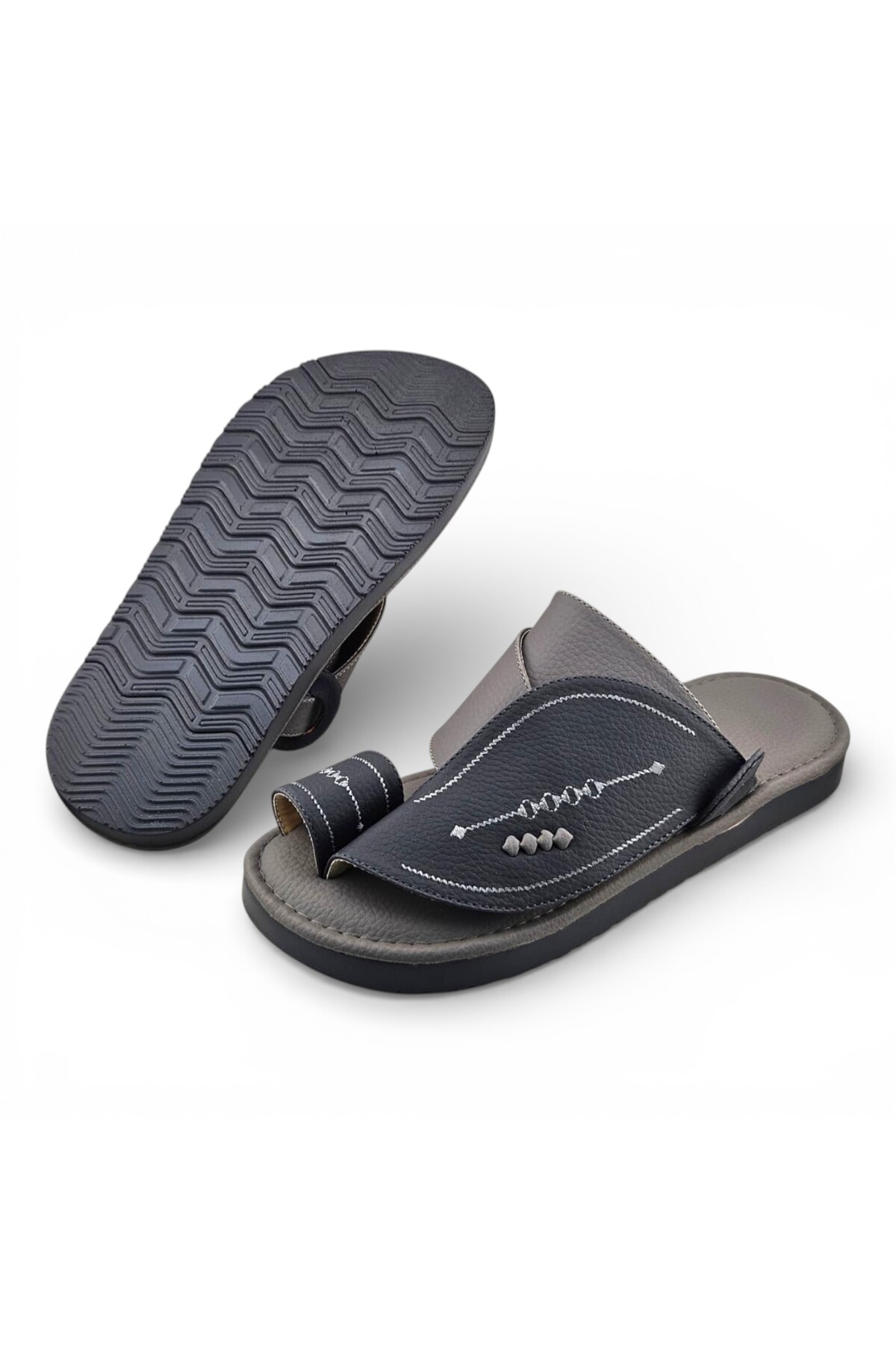 Men Grey Comfort Thong Sandals