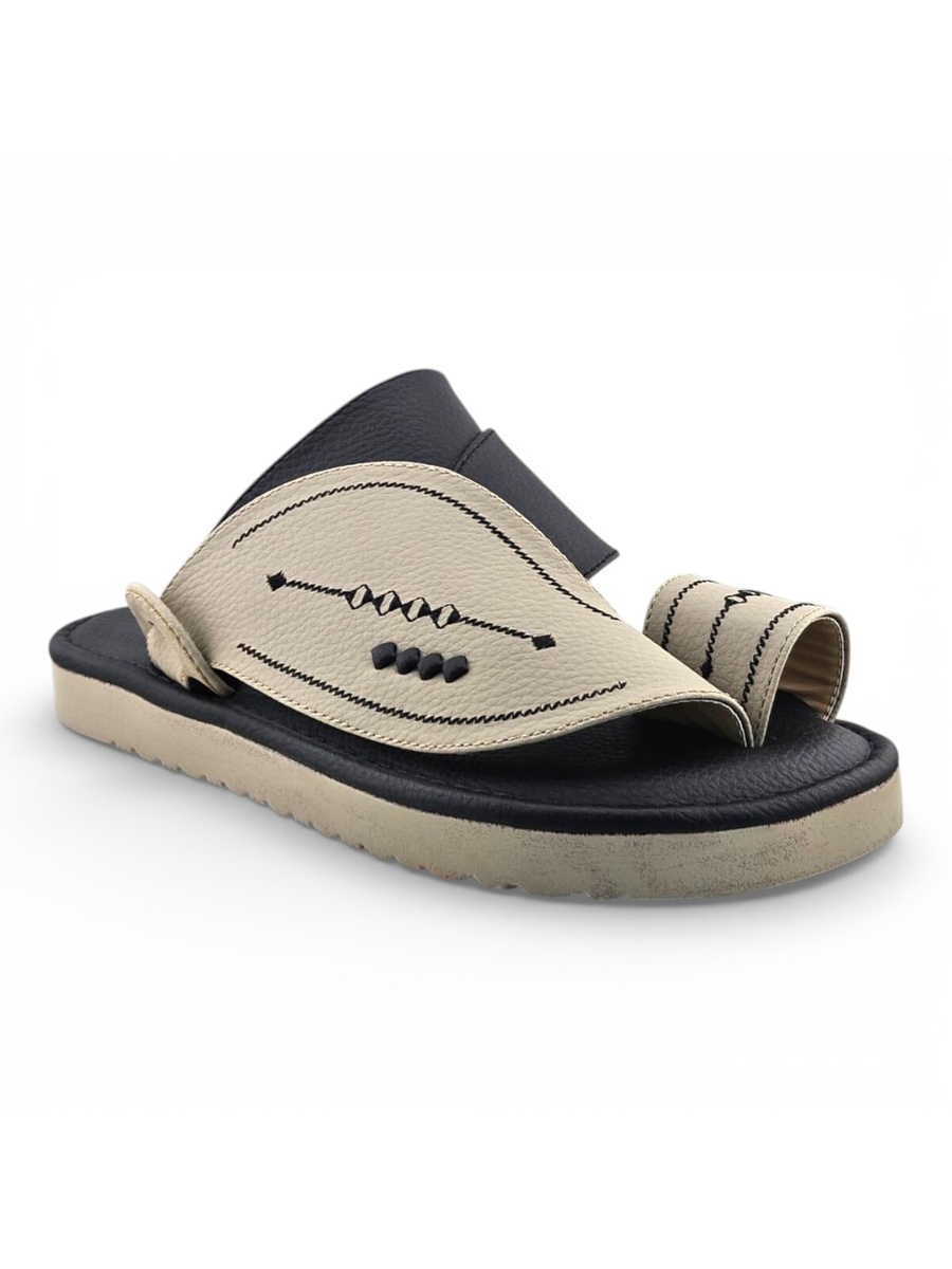 Men Beige Emirati Sandals - Casual Thong Slippers