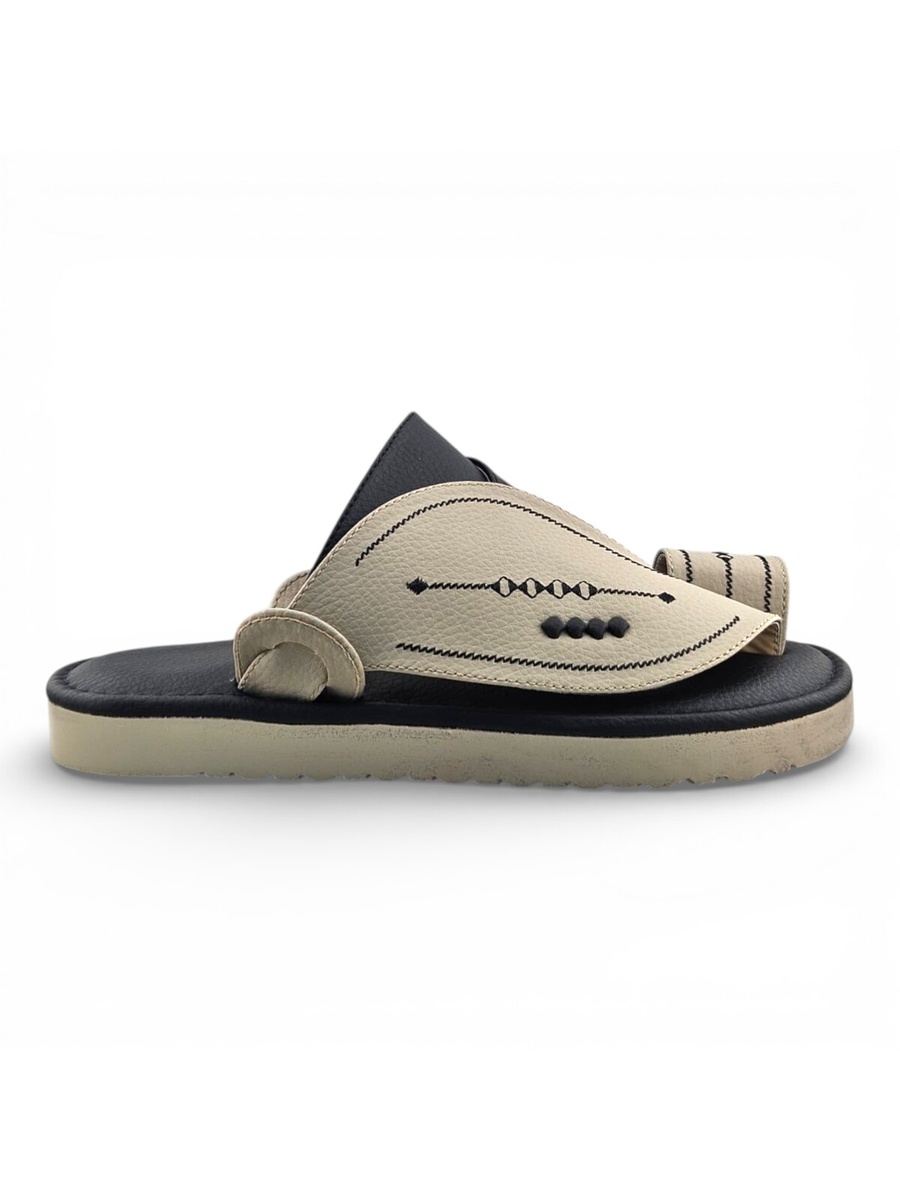 Men Beige Emirati Sandals - Casual Thong Slippers