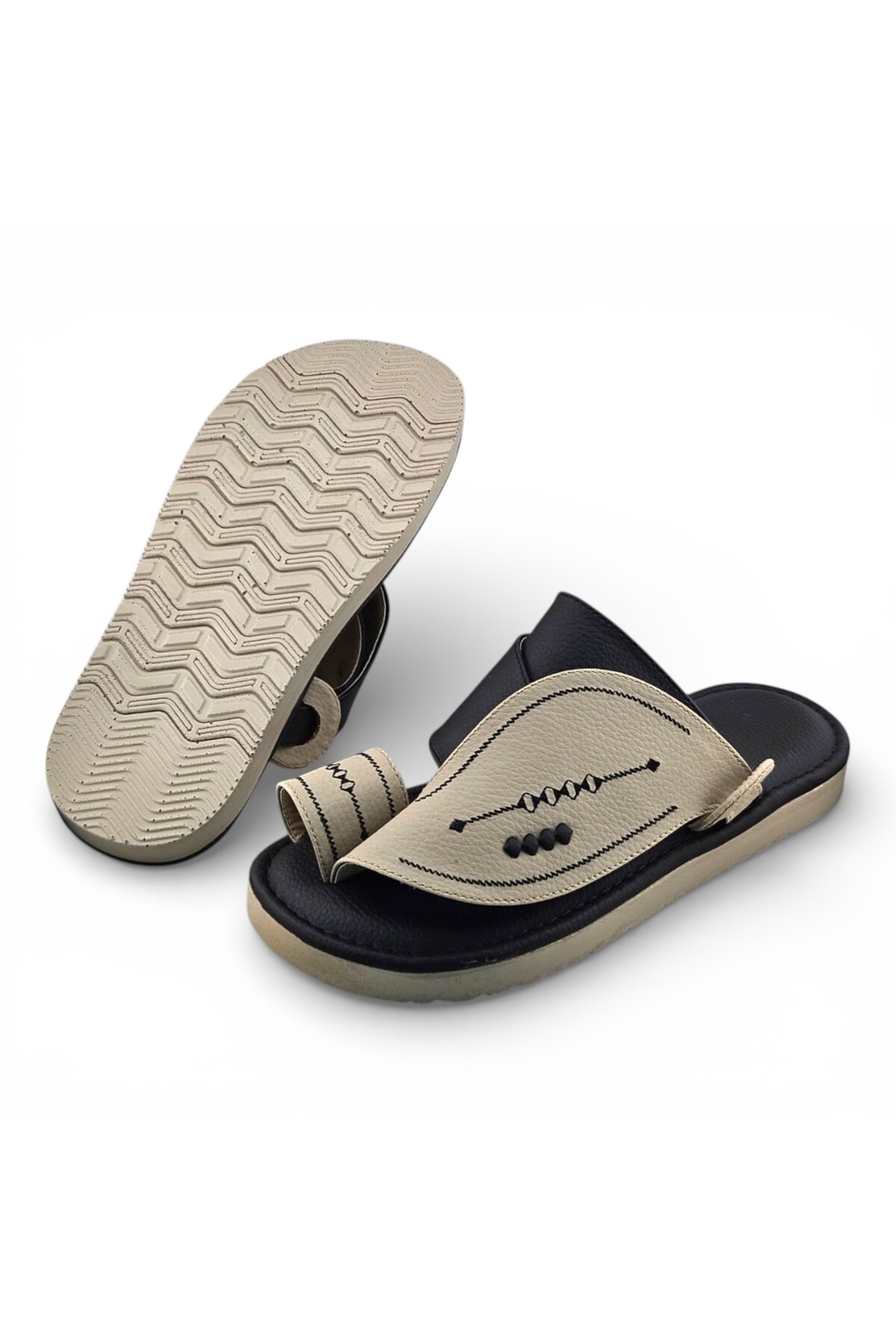 Men Beige Emirati Sandals - Casual Thong Slippers