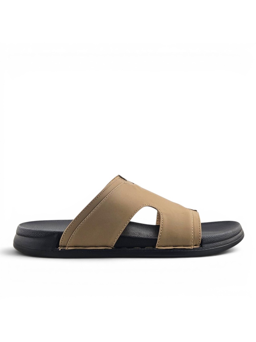 Men Khaki Comfort Slide Sandals