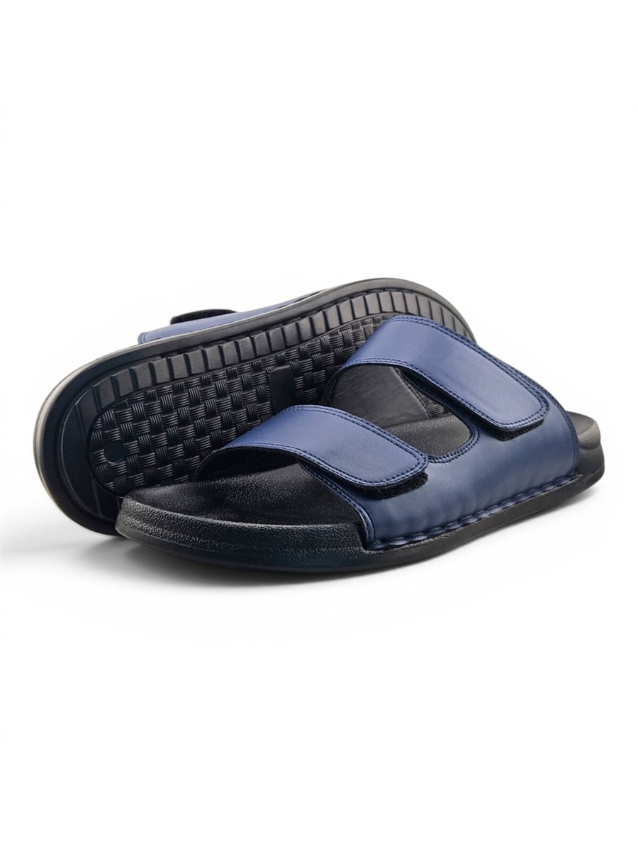 Men Navy Blue Adjustable Comfort Sandals
