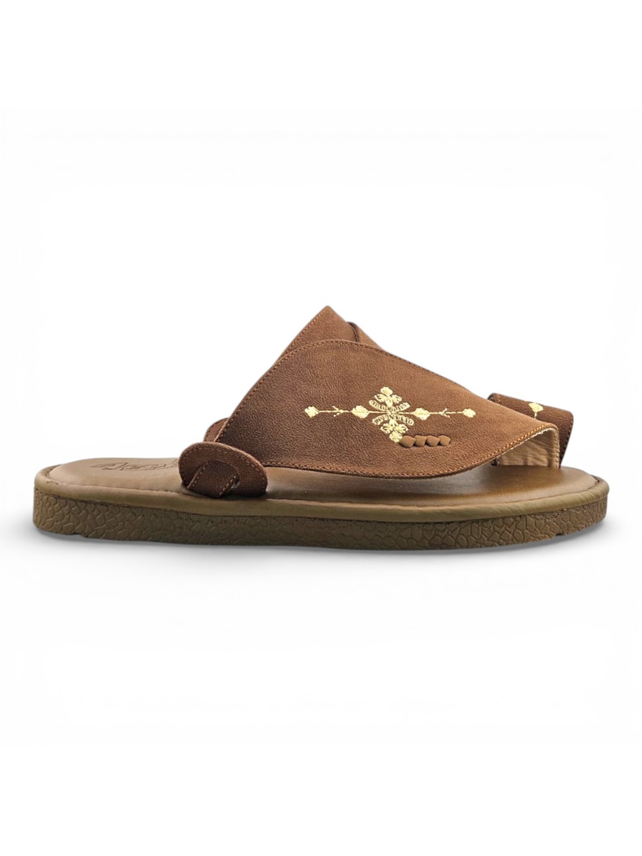 Men Elegant Brown Arabic Sandals