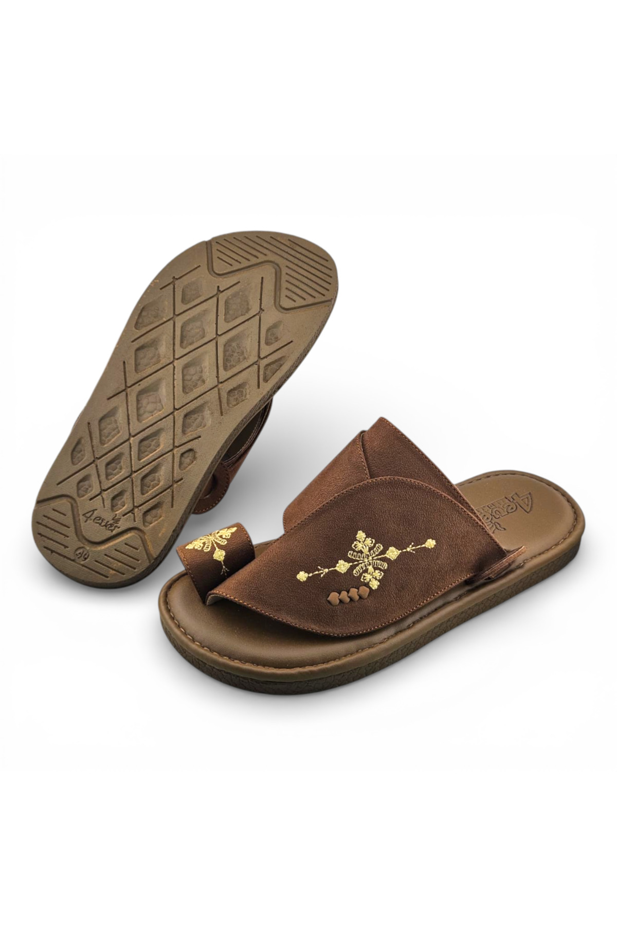 Men Elegant Brown Arabic Sandals